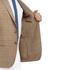 Erkek kahverengi kareli iki düğmeli madison kesim ceket