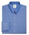 Erkek koyu mavi non-iron düğmeli yaka milano kesim klasik gömlek
