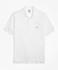 Erkek beyaz logolu polo yaka pike t-shirt