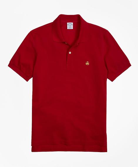 Erkek kırmızı golden fleece polo yaka t-shirt