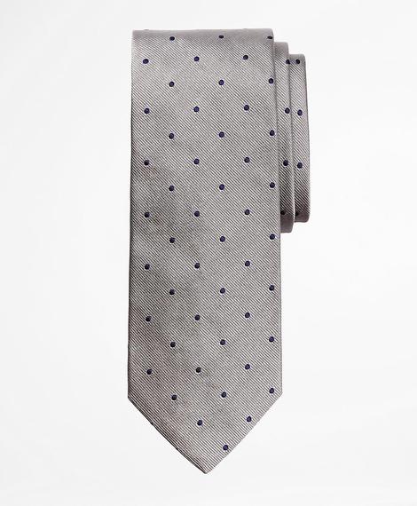Erkek gri/lacivert noktalı kravat