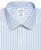 Erkek açık mavi non-iron kravat yaka çizgili klasik gömlek
