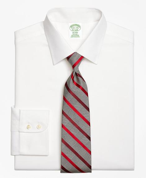 Erkek beyaz non-iron kravat yaka royal oxford klasik gömlek