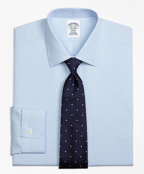 Erkek mavi non-iron kravat yaka regent kesim klasik gömlek