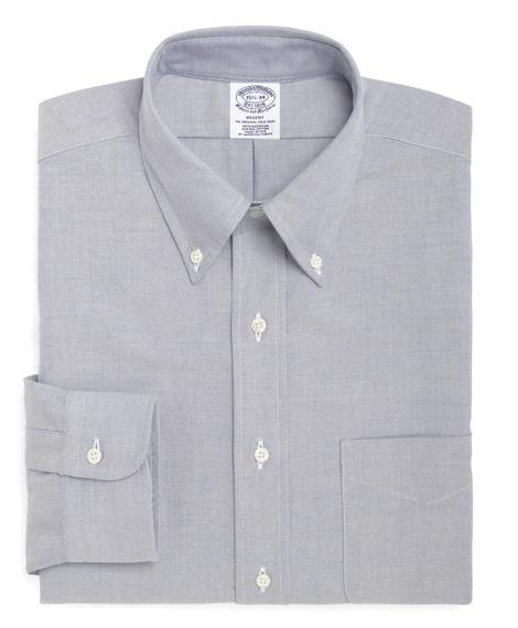Erkek mavi düğmeli yaka oxford regent kesim klasik gömlek