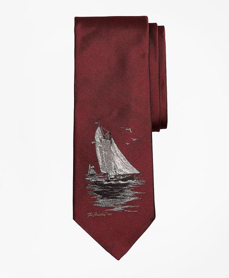 Erkek kırmızı renkli desenli kravat
