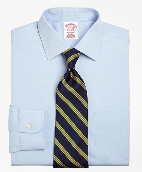 Erkek mavi non-iron kravat yaka madison kesim klasik gömlek