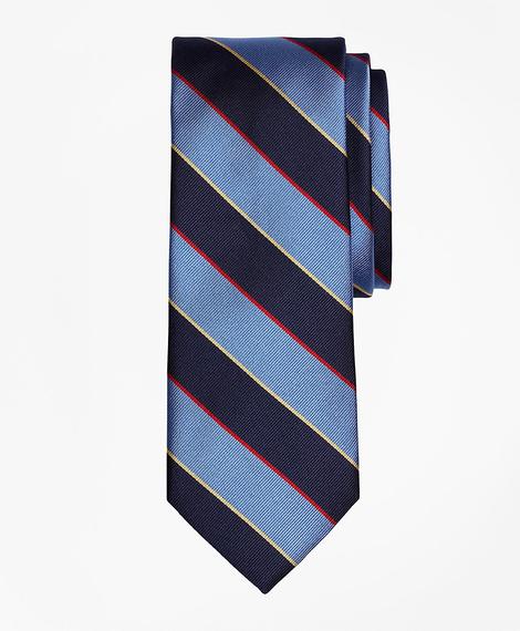 Erkek açık mavi çizgili repp kravat