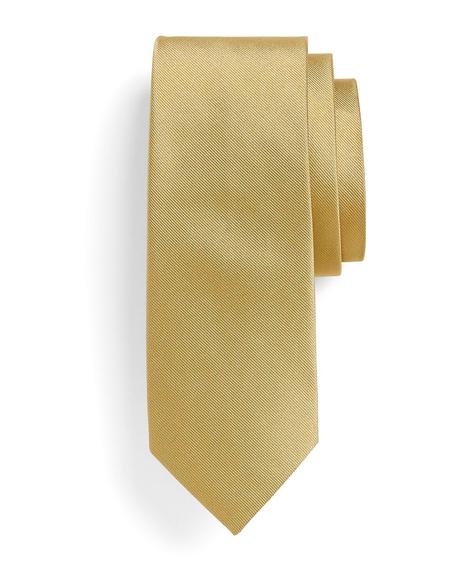 Erkek altın rengi çizgili kravat