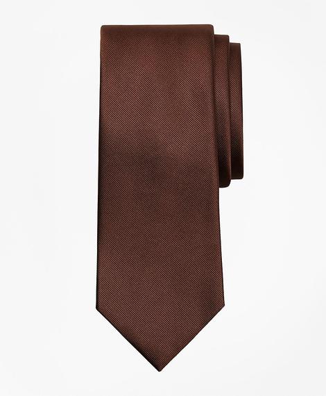 Erkek kahverengi repp kravat