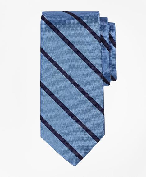 Erkek mavi renkli çizgili repp kravat