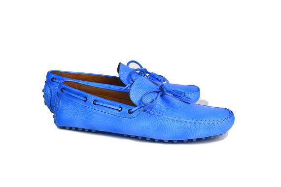 Erkek mavi el yapımı roc ayakkabı