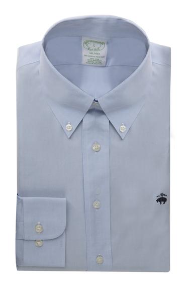 Erkek açık mavi non-iron milano kesim klasik gömlek