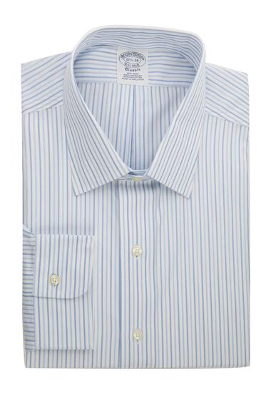Erkek açık mavi non-iron cepsiz klasik gömlek