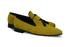 Erkek sarı el yapımı bağcıksız klasik ayakkabı