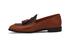 Erkek kahverengi el yapımı bağcıksız klasik ayakkabı
