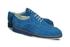 Erkek mavi el yapımı bağcıklı klasik ayakkabı