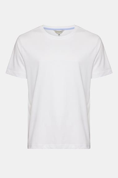 Erkek Beyaz Organik Pamuklu Bisiklet Yaka T-Shirt