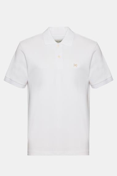 Erkek Beyaz Kısa Kollu Polo Yaka T-Shirt