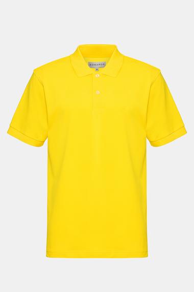 Erkek Sarı Kısa Kollu Polo Yaka T-Shirt