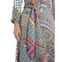 Kadın Çok Renkli Kuşak Detaylı Desenli Elbise