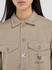 Kadın Bej Taş Detaylı Gömlek Ceket